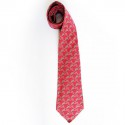 Red tie printed HERMES small boats