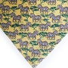 HERMES tie silk yellow grounds zebras