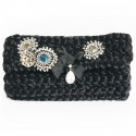 ANONYMOUS evening bag velvet woven