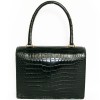 Sac HERMES vintage en croco noir