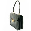 Sac HERMES vintage en croco noir