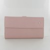 CHANEL grained leather wallet pink