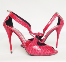 Escarpins LANVIN en python rose