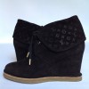 Boots LOUIS VUITTON t37 daim noir