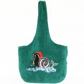 Beach HERMES green sponge bag