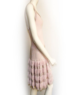 Robe ALAIA T 40 rose poudré