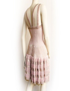 Robe ALAIA T 40 rose poudré