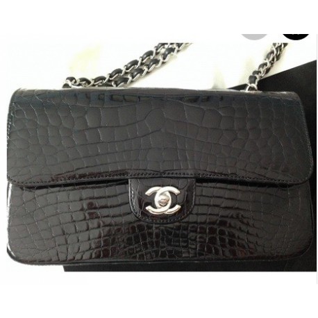 Timeless 25 CHANEL en crocodile noir