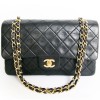 Sac Timeless CHANEL en cuir noir