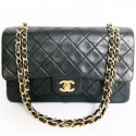 Timeless CHANEL bag in black smooth calf leather