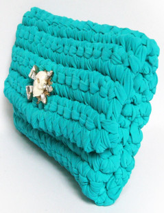 pochette turquoise SANS MARQUE