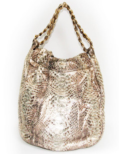 Sac python doré argenté ZAGLIANI