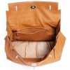 Sac Haut à courroies HERMES en cuir grainé camel