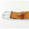 ceinture HERMES en veau barénia naturel