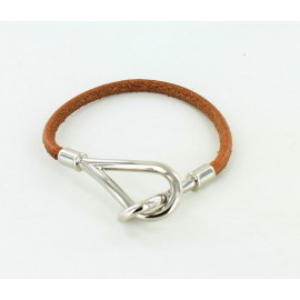 HERMES silver metal bracelet