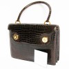 Sac piano HERMES en crocodile marron