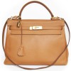 Kelly 32 HERMES en cuir togo marron