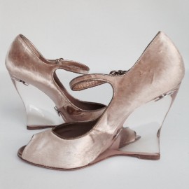 Sandales hautes VALENTINO T38 vieux rose