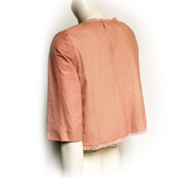 Veste en cuir rose pale MAURIZIO PECORARO Taille 42