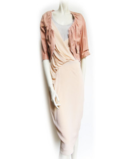 Veste en cuir rose pale MAURIZIO PECORARO Taille 42