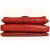 CHANEL quilted red leather bag