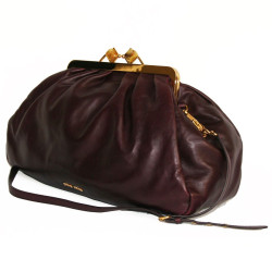 Sac MIU MIU bordeaux cuir lisse