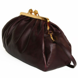 Sac MIU MIU prune cuir lisse