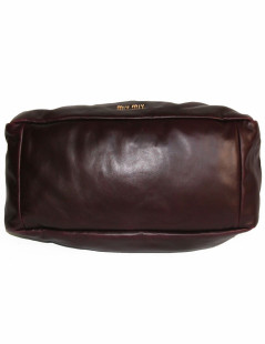 Sac MIU MIU bordeaux cuir lisse