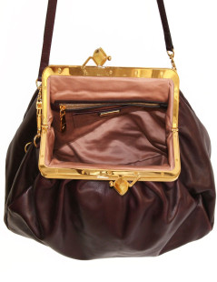 Sac MIU MIU bordeaux cuir lisse