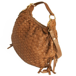 Sac MIU MIU cuir marron tréssé