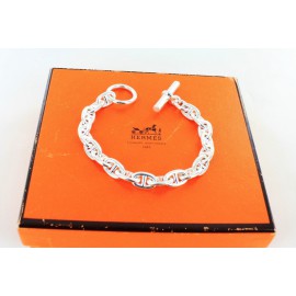 HERMES bracelet solid silver anchor chain