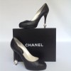 Escarpins CHANEL T 40,5 en cuir noir