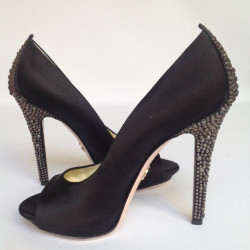 Escarpins en satin noir VERSACE T 38