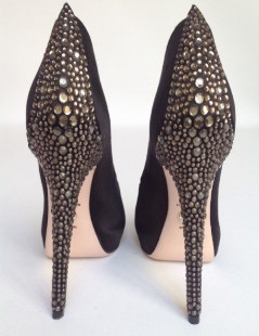 Escarpins en satin noir VERSACE T 38