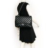 Sac CHANEL Maxi Jumbo cuir d'agneau lisse noir