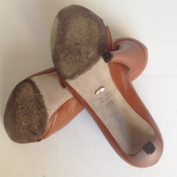 Escarpins en cuir marron SERGIO ROSSI T37,5