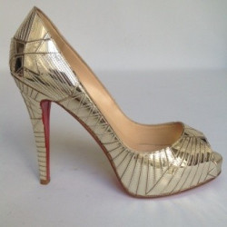 Escarpins 'Very privé Platform miroir' CHRISTIAN LOUBOUTIN T38