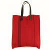 Cabas toile rouge HERMES