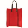 Cabas toile rouge HERMES