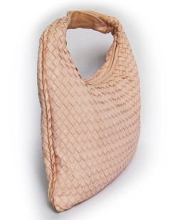 sac BOTTEGA VENETA tressé rose