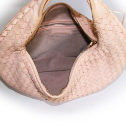 sac BOTTEGA VENETA tressé rose