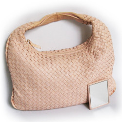 sac BOTTEGA VENETA tressé rose