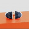 bague HERMES t59 "Initial" argent massif