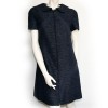 Robe CHANEL, t 44 tweed bleu et blanc