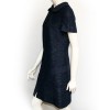 Robe CHANEL, t 44 tweed bleu et blanc