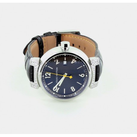 Montre tambour chronographe Louis Vuitton Blanc en Acier - 24316771