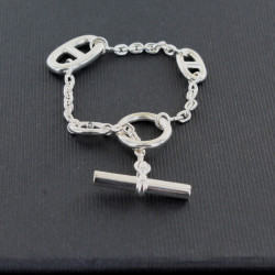 bracelet HERMES farandole argent massif