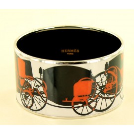 HERMES 'Carriages' extra wide bracelet