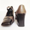 Escarpins bronze noir PRADA T 38.5