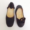 ballerines HERMES t 40 noires en toile 